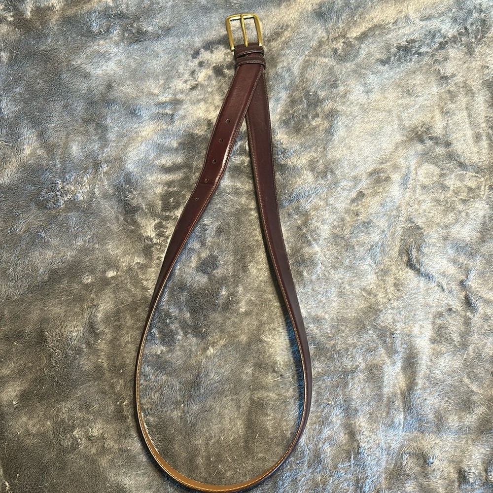Allen Edmonds Brown Red Calfskin Belt